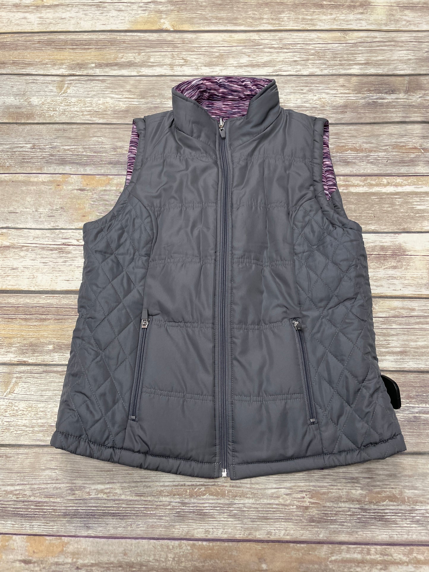 Vest Puffer & Quilted By Cme In Grey, Size: M