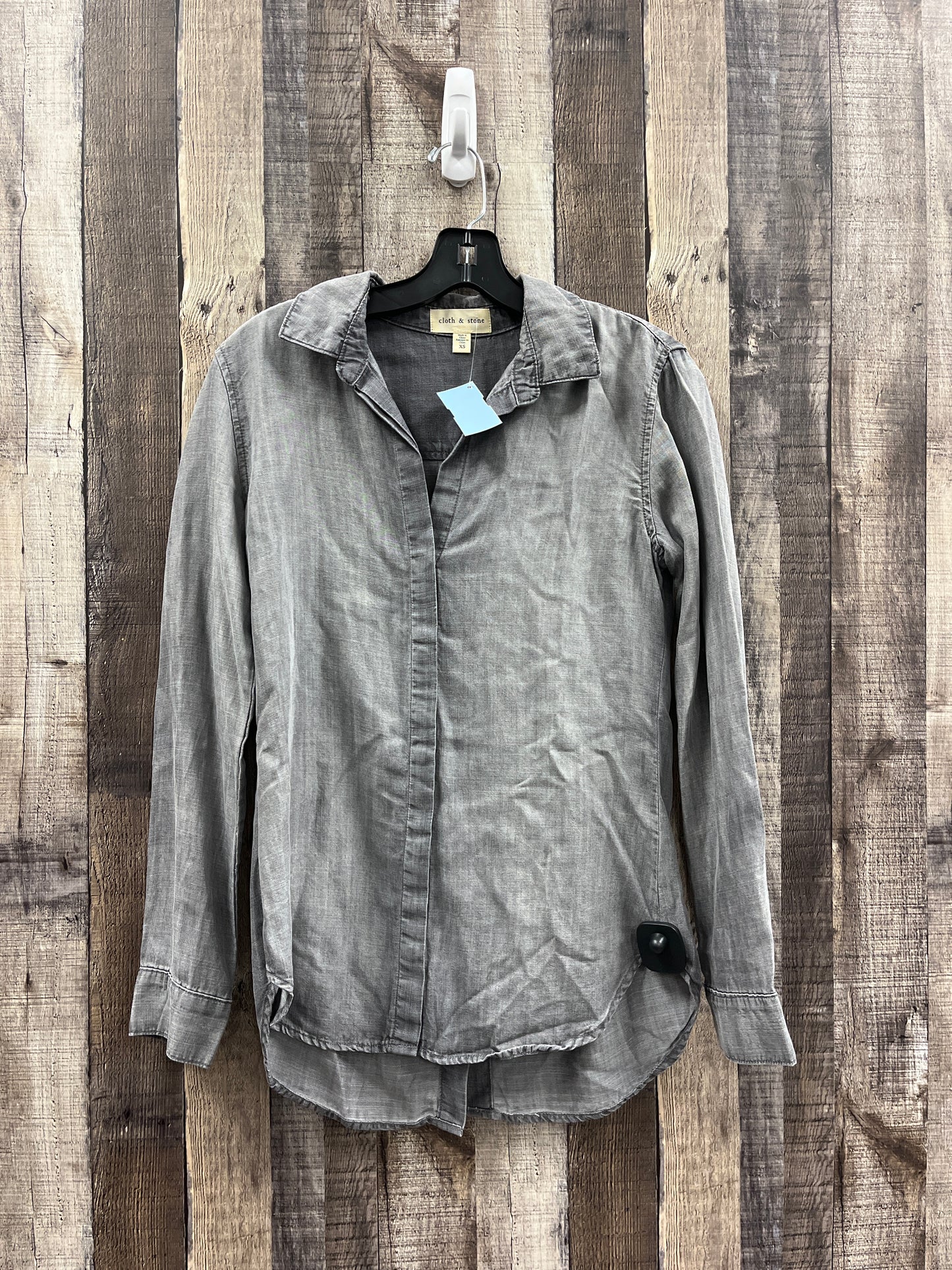 Top Long Sleeve By Cloth & Stone In Grey, Size: Xs