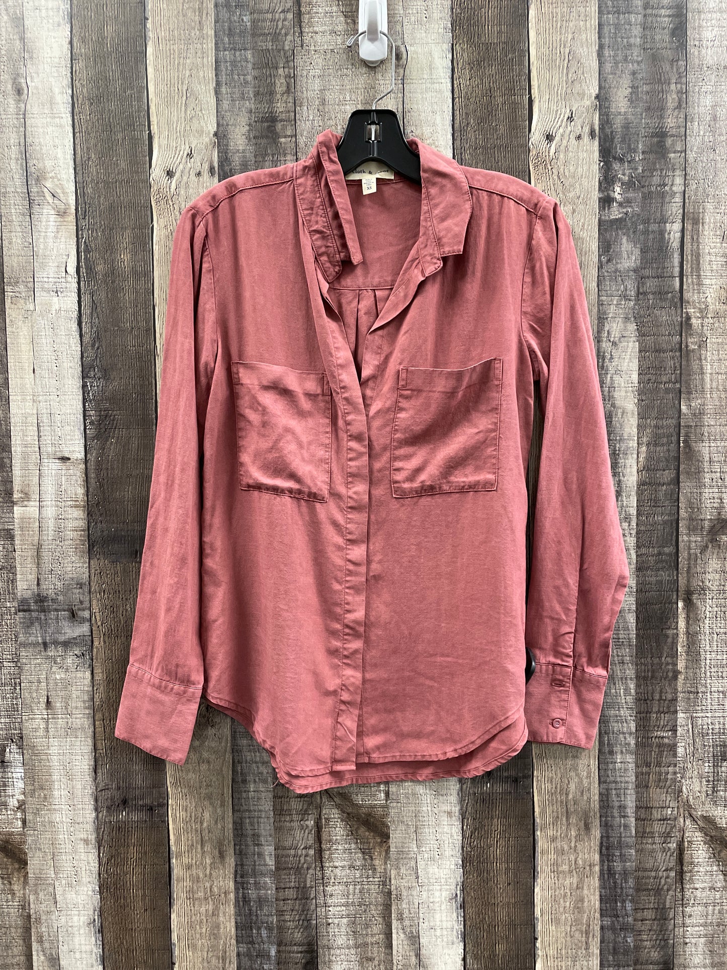 Top Long Sleeve By Cloth & Stone In Red, Size: Xs