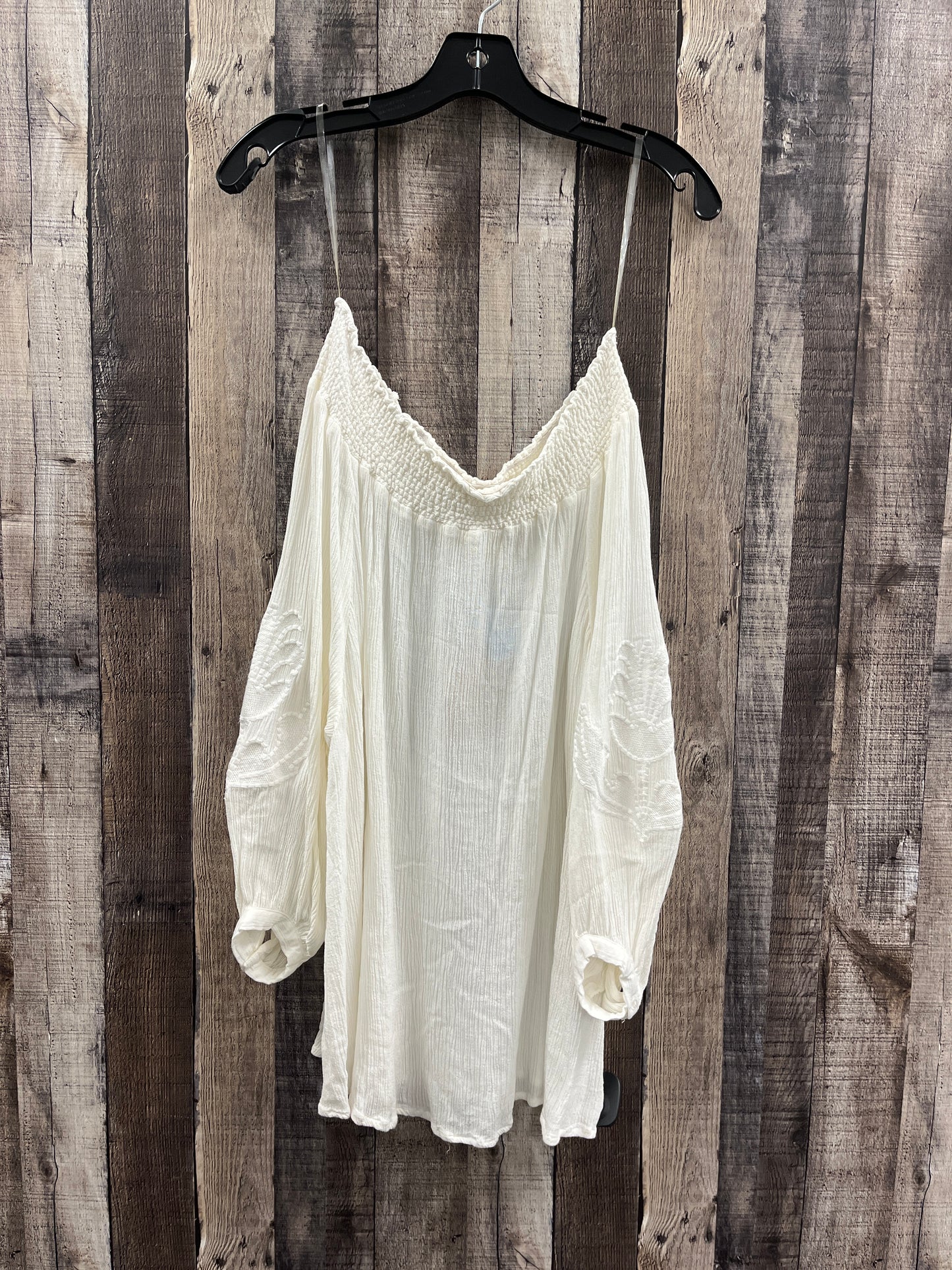 Top Long Sleeve By Kori America In Ivory, Size: S