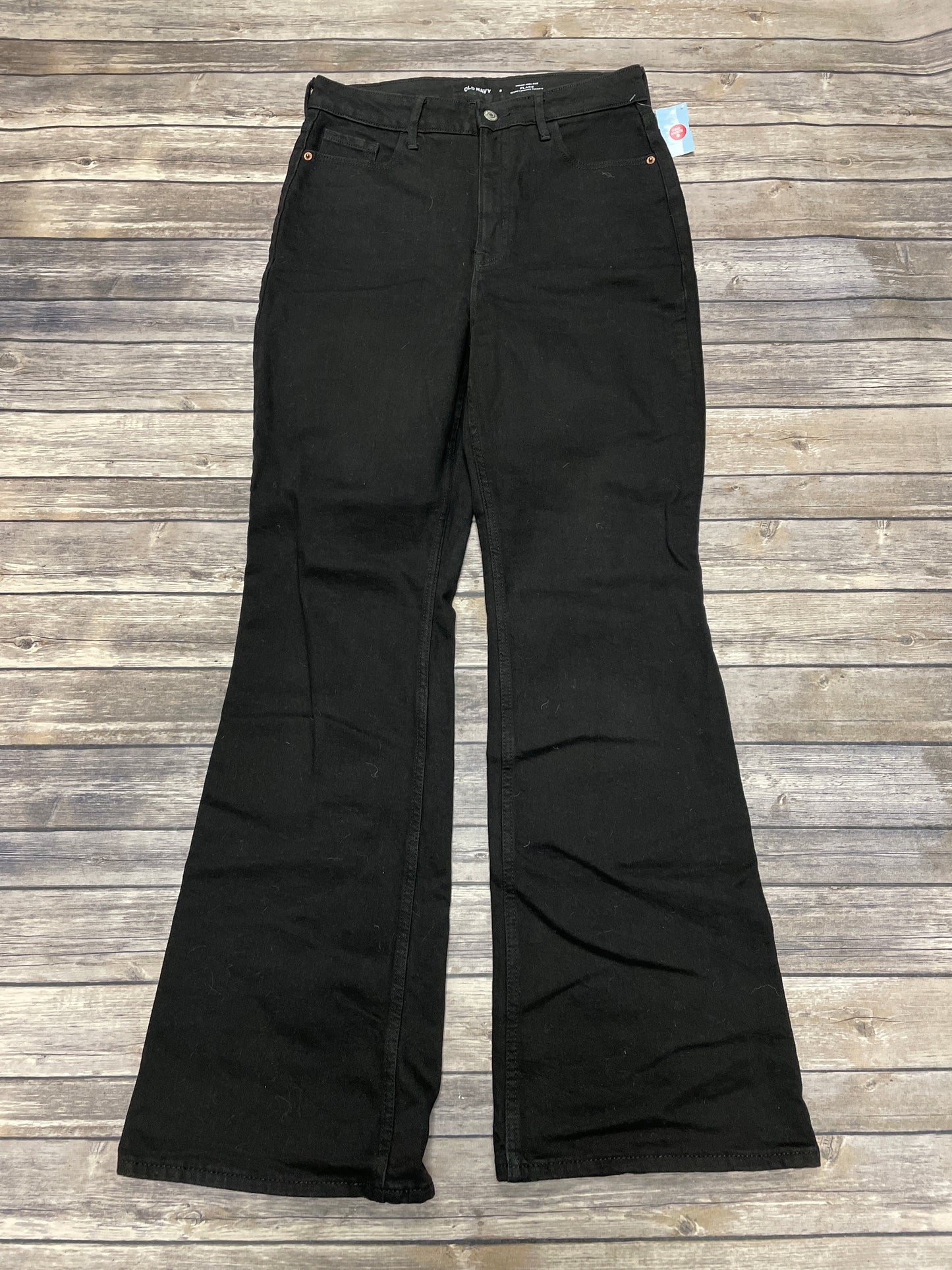 Jeans Flared By Old Navy In Black Denim, Size: 8