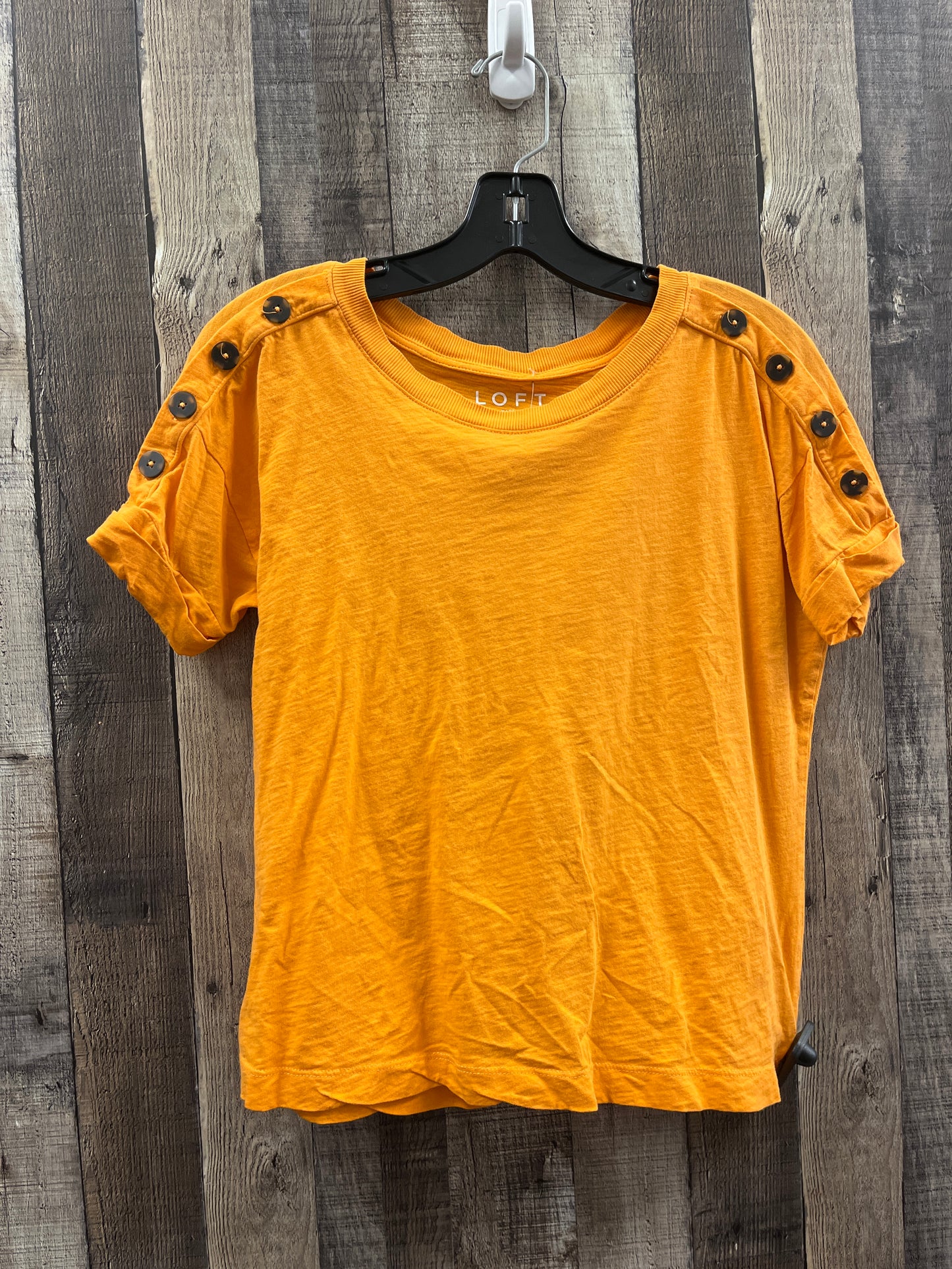 Top Short Sleeve By Loft In Orange, Size: Xs