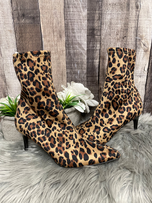 Boots Ankle Heels By Mix No 6 In Animal Print, Size: 9