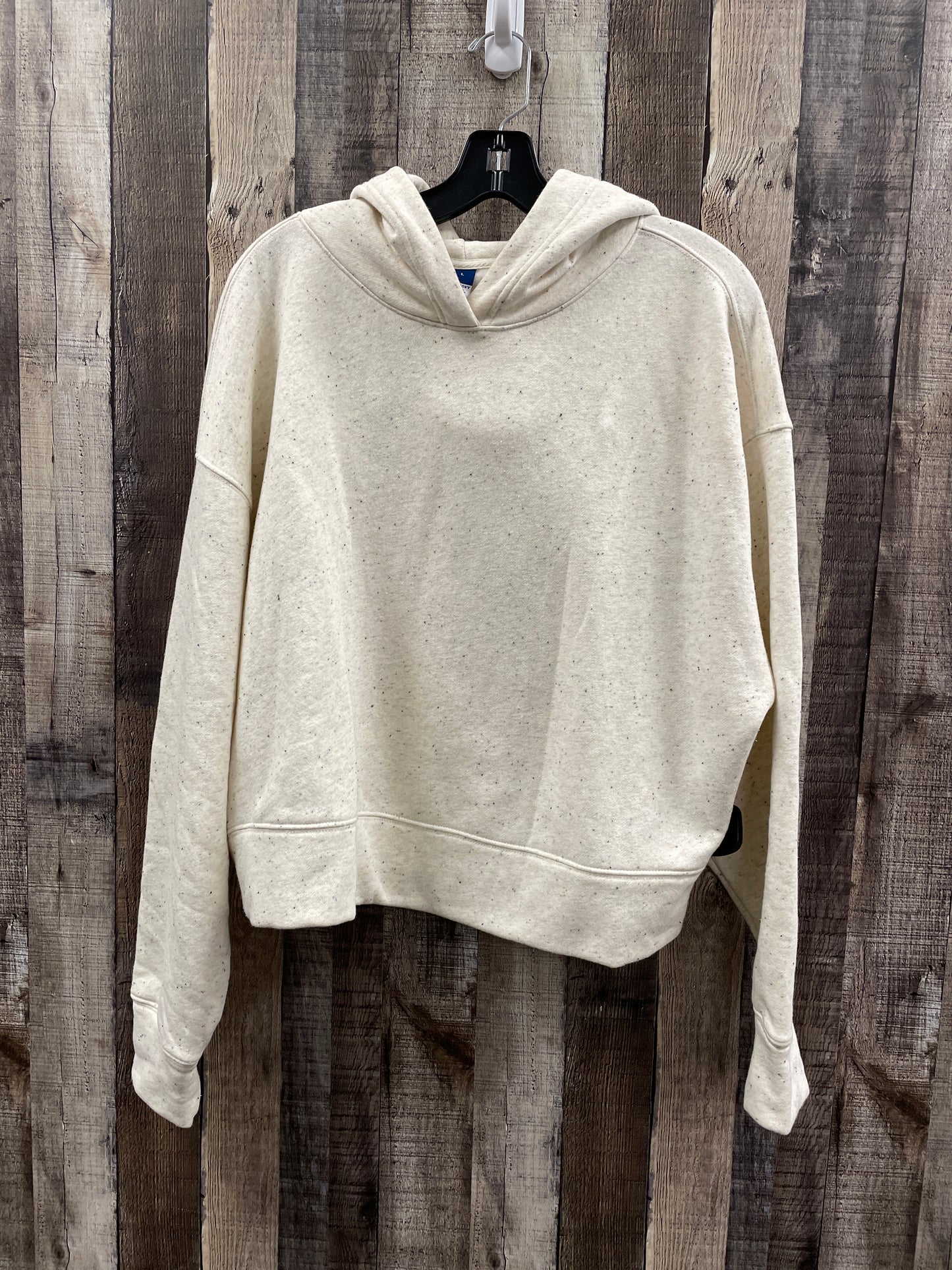 Sweatshirt Hoodie By Old Navy In Beige, Size: L