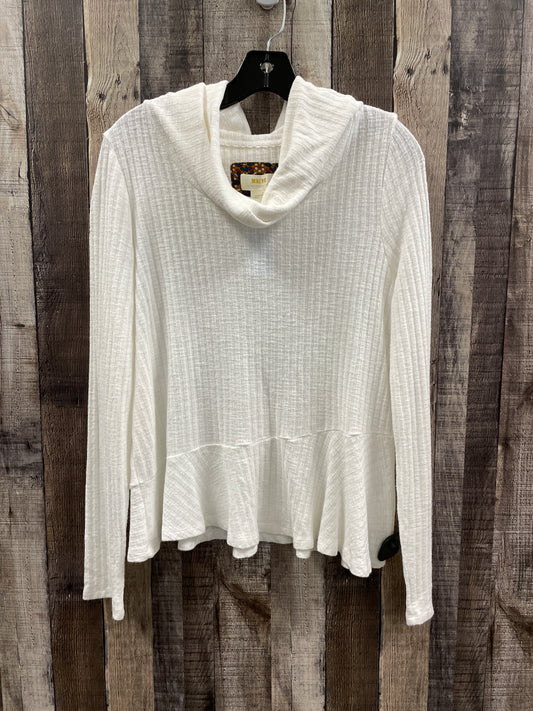 Top Long Sleeve By Maeve In Ivory, Size: L