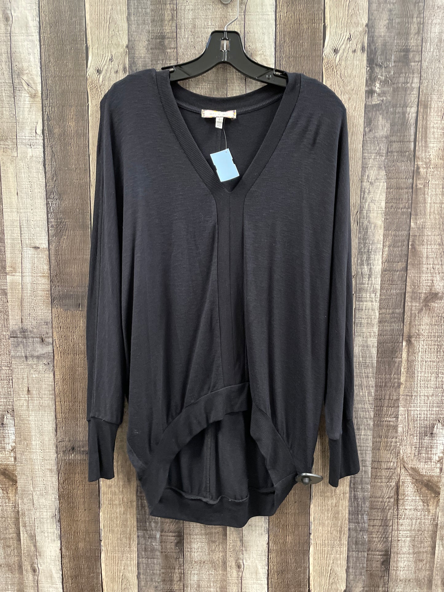 Top Long Sleeve By Eri + Ali In Black, Size: S