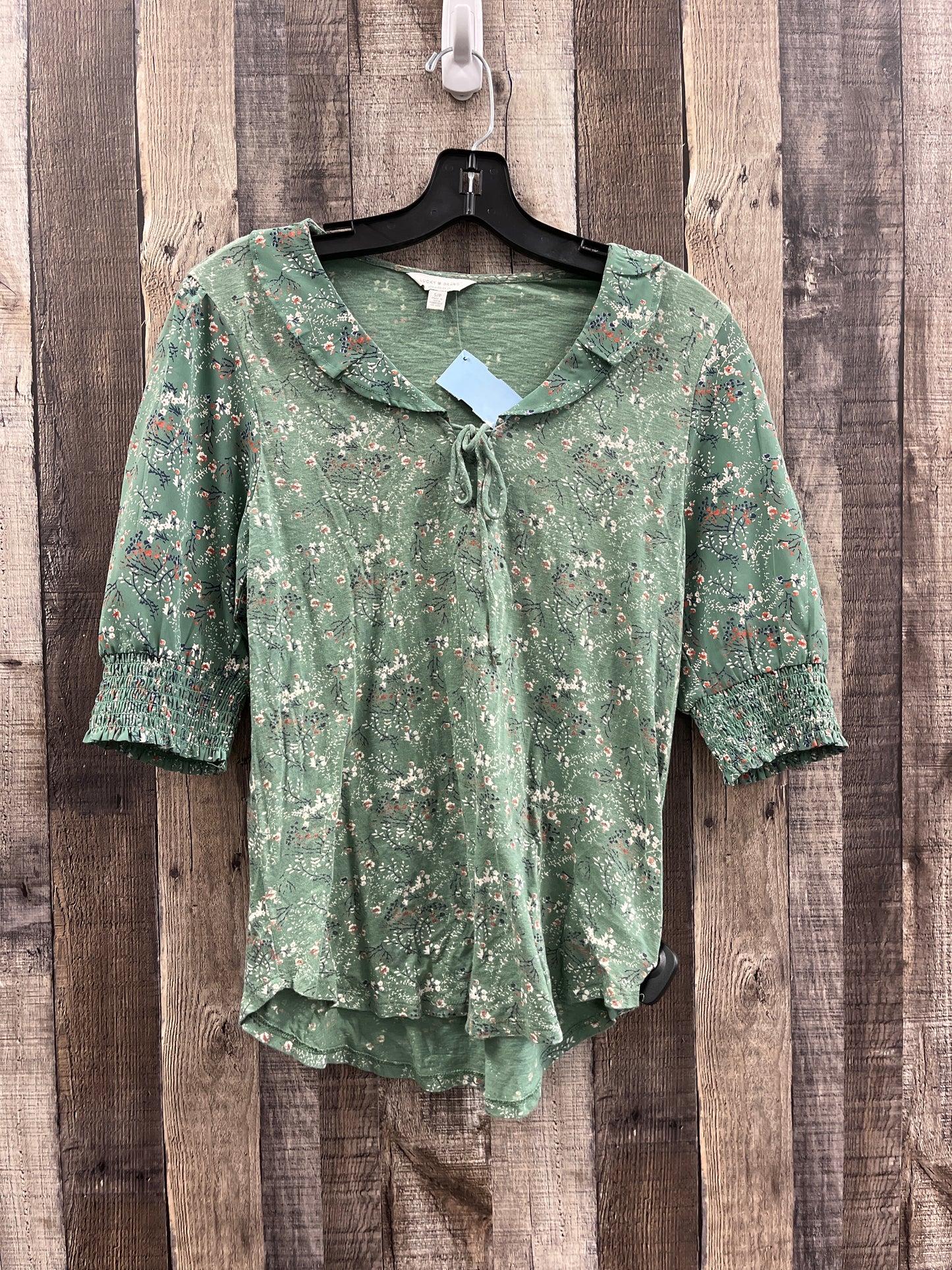 Top Short Sleeve By Lucky Brand In Green, Size: S