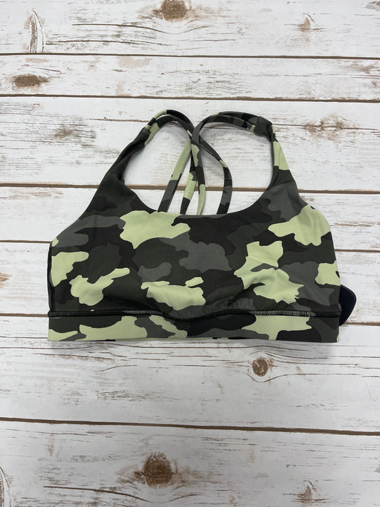 Athletic Bra By Lululemon In Camouflage Print, Size: 8