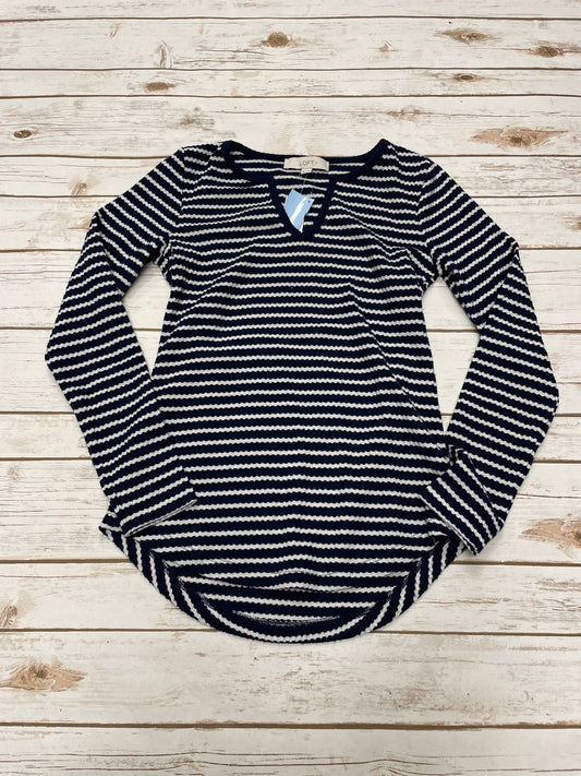 Top Long Sleeve By Loft In Striped Pattern, Size: Xs