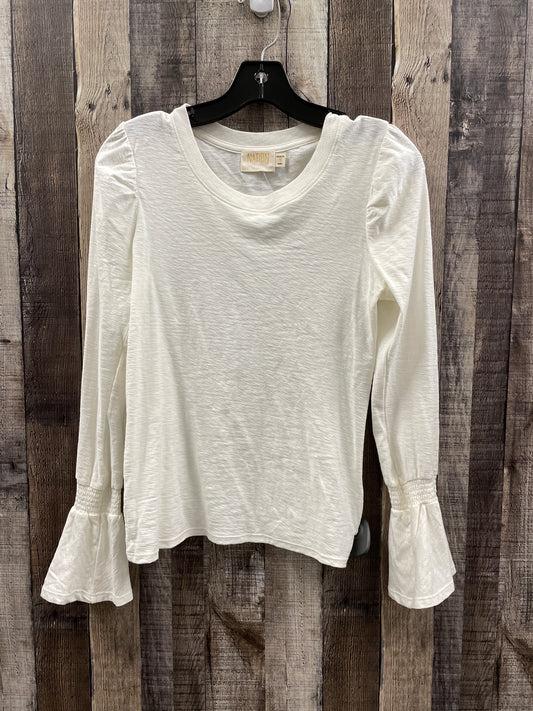 Top Long Sleeve By Nation Ltd In Ivory, Size: S