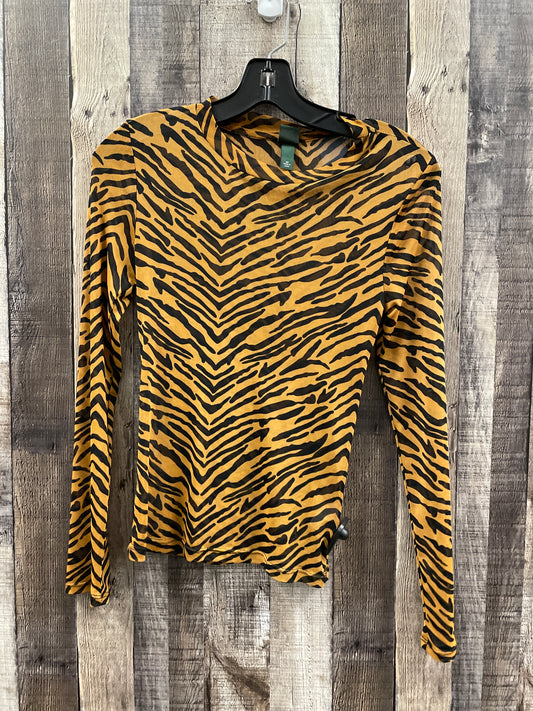 Top Long Sleeve By Wild Fable In Animal Print, Size: Xs