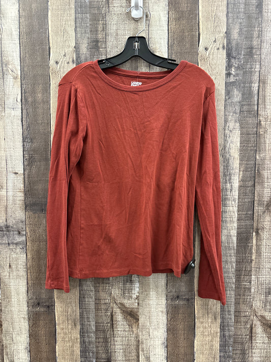 Top Long Sleeve By Lands End In Brown, Size: M