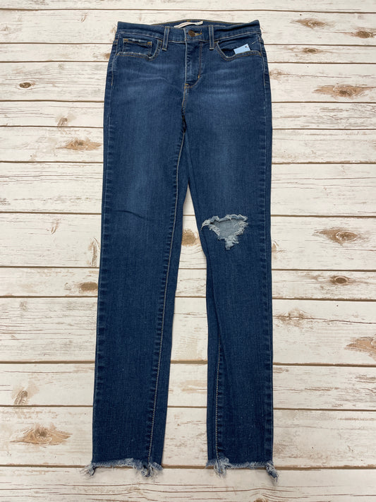 Jeans Skinny By Levis In Blue Denim, Size: 4