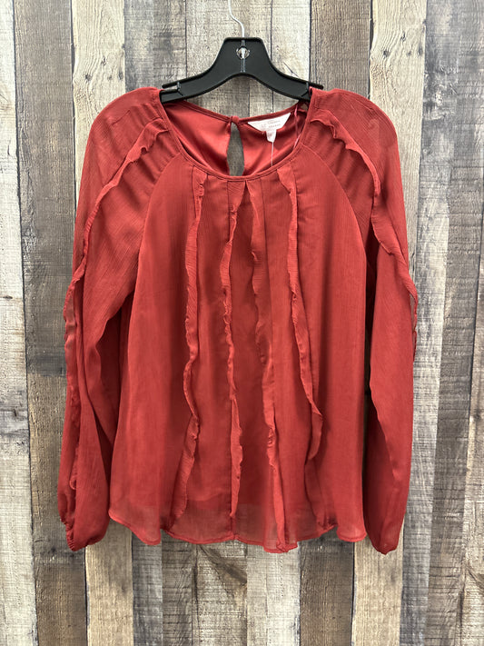 Top Long Sleeve By Lc Lauren Conrad In Red, Size: S