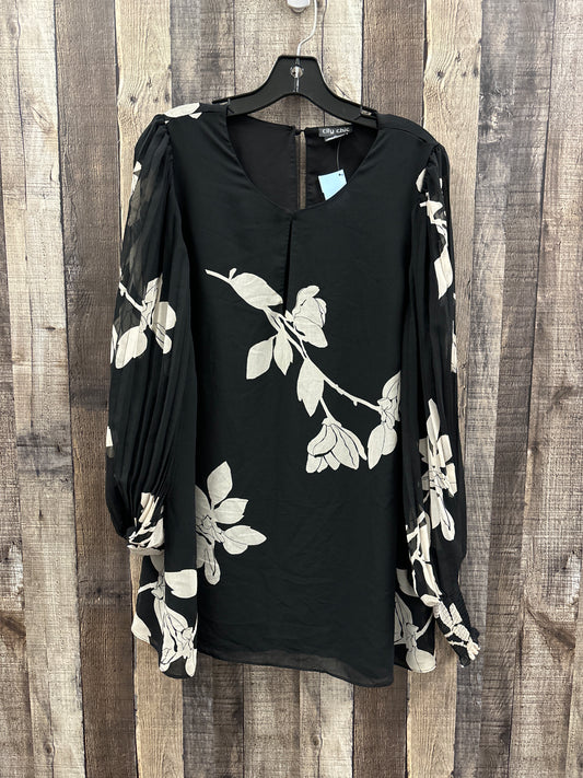 Top Long Sleeve By City Chic In Black, Size: M