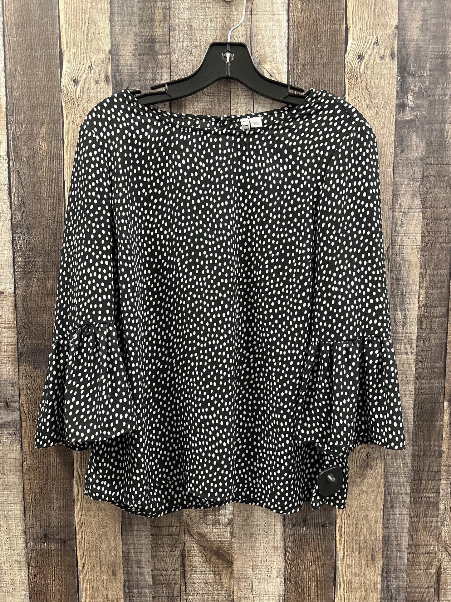 Blouse 3/4 Sleeve By Elle In Polkadot Pattern, Size: M