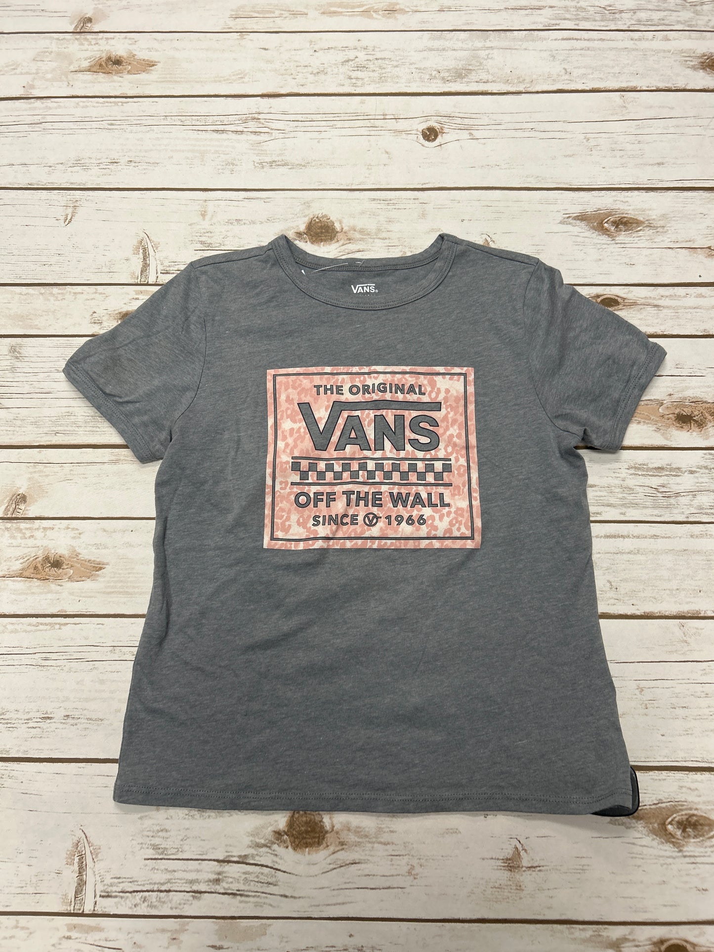 Top Short Sleeve By Vans In Grey, Size: Xs