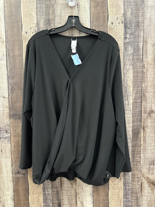 Top Long Sleeve By Cme In Black, Size: 2x