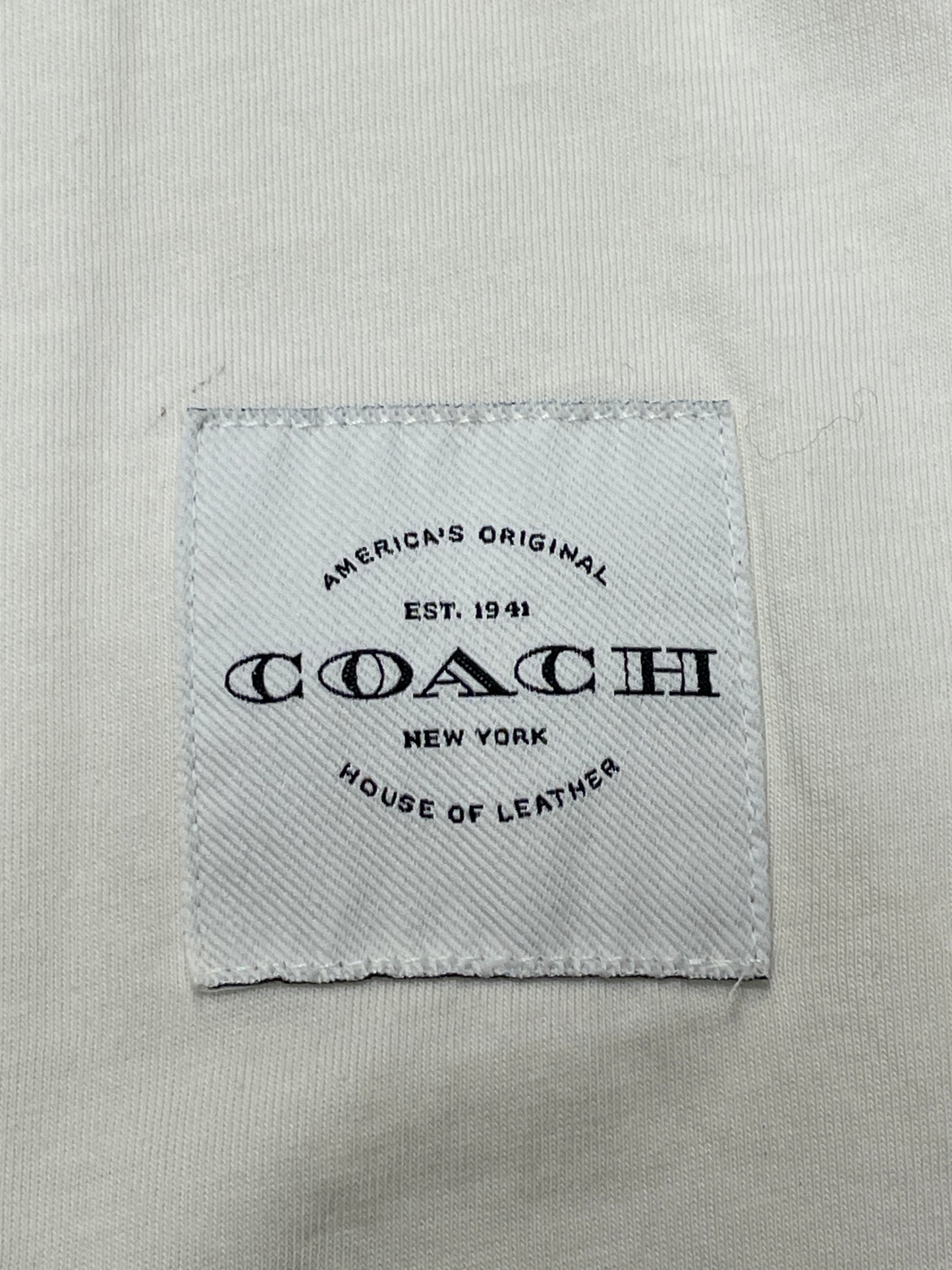 Top Short Sleeve Designer By Coach In Cream, Size: S