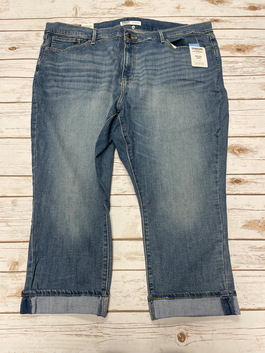 Jeans Cropped By Levis Signature In Blue Denim, Size: 24