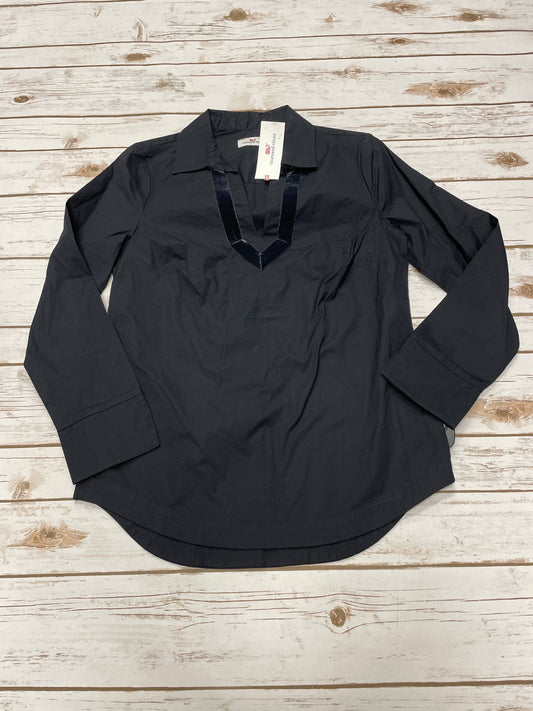 Top Long Sleeve By Vineyard Vines In Black, Size: Xxs