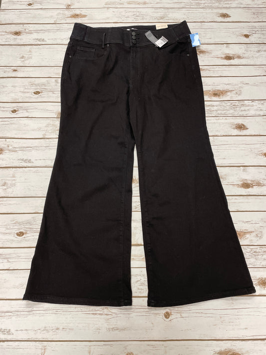 Jeans Flared By Lane Bryant In Black Denim, Size: 20