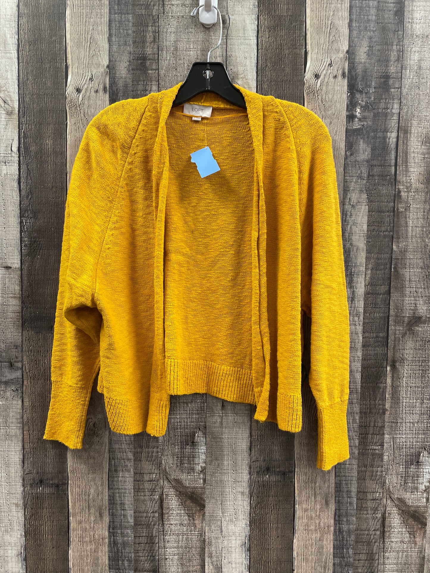 Sweater Cardigan By Loft In Gold, Size: M