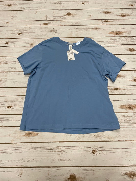 Top Short Sleeve Basic By H&m In Blue & Orange, Size: L