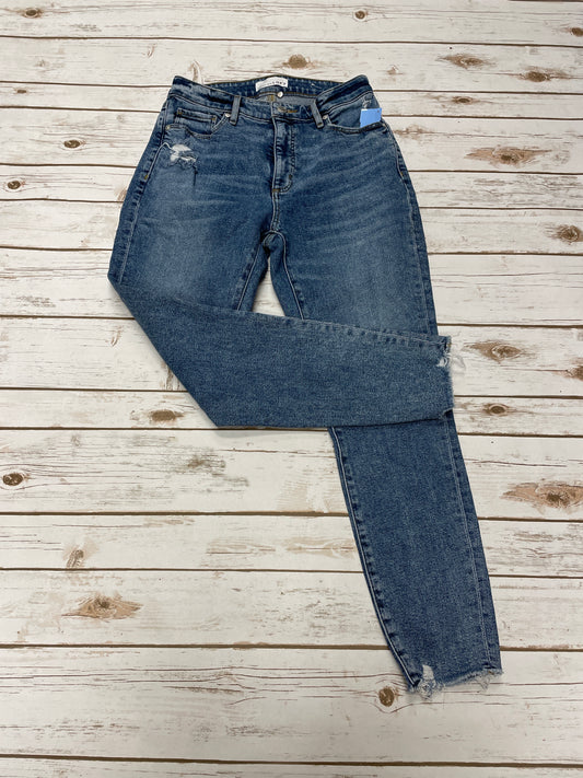 Jeans Skinny By Loft In Blue Denim, Size: 4