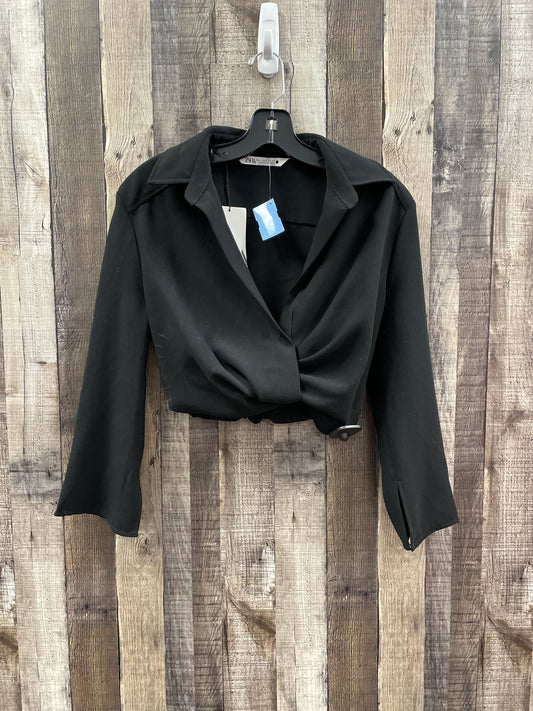 Top Long Sleeve By Zara In Black, Size: S