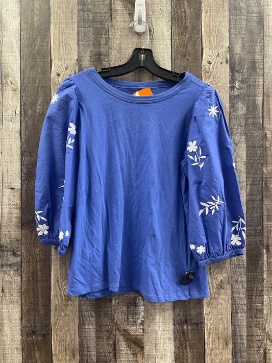 Top Long Sleeve By Loft In Blue, Size: M