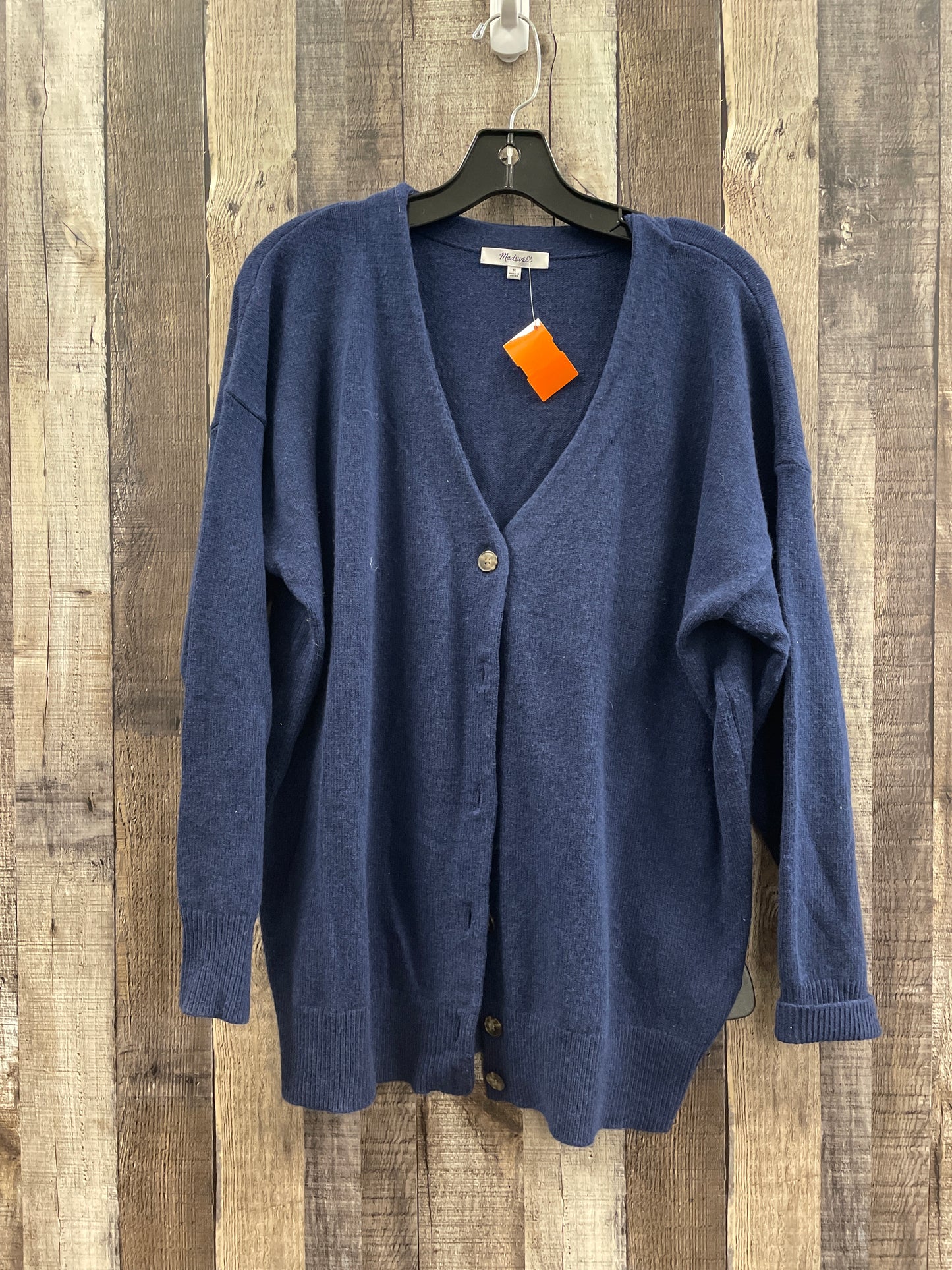 Sweater Cardigan By Madewell In Blue, Size: M