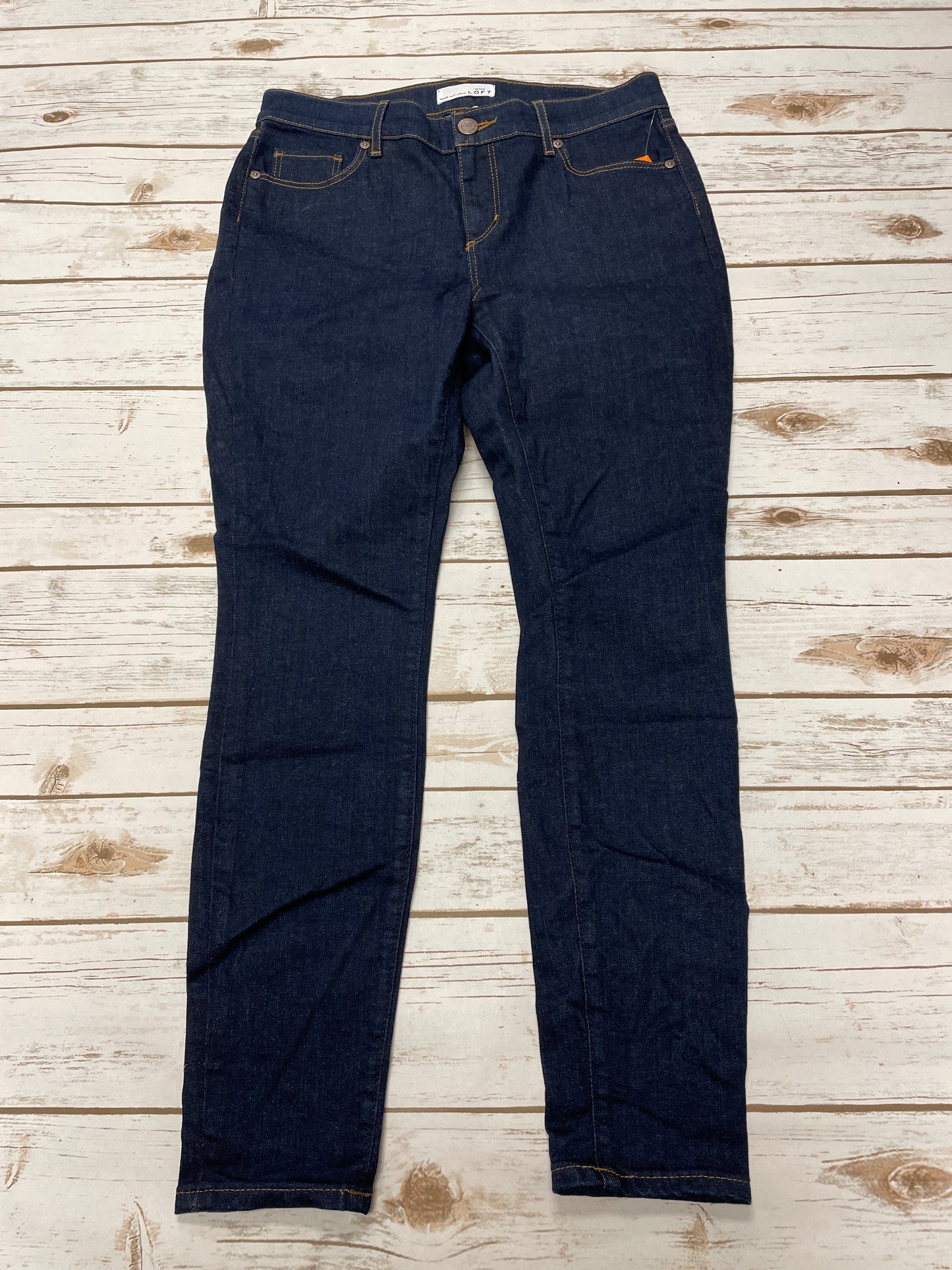 Jeans Skinny By Loft In Blue Denim, Size: 10