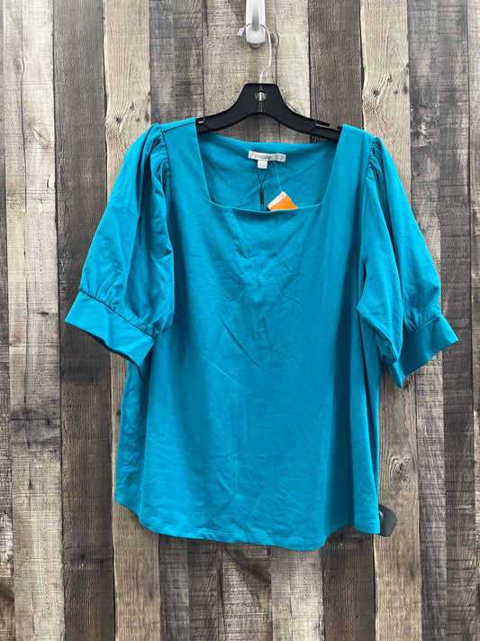 Top 3/4 Sleeve By Chicos In Blue, Size: Xs