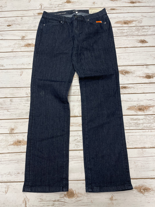 Jeans Straight By Loft In Blue Denim, Size: 8