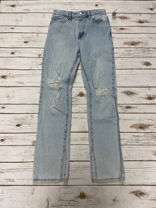 Jeans Straight By Good American In Blue Denim, Size: 6