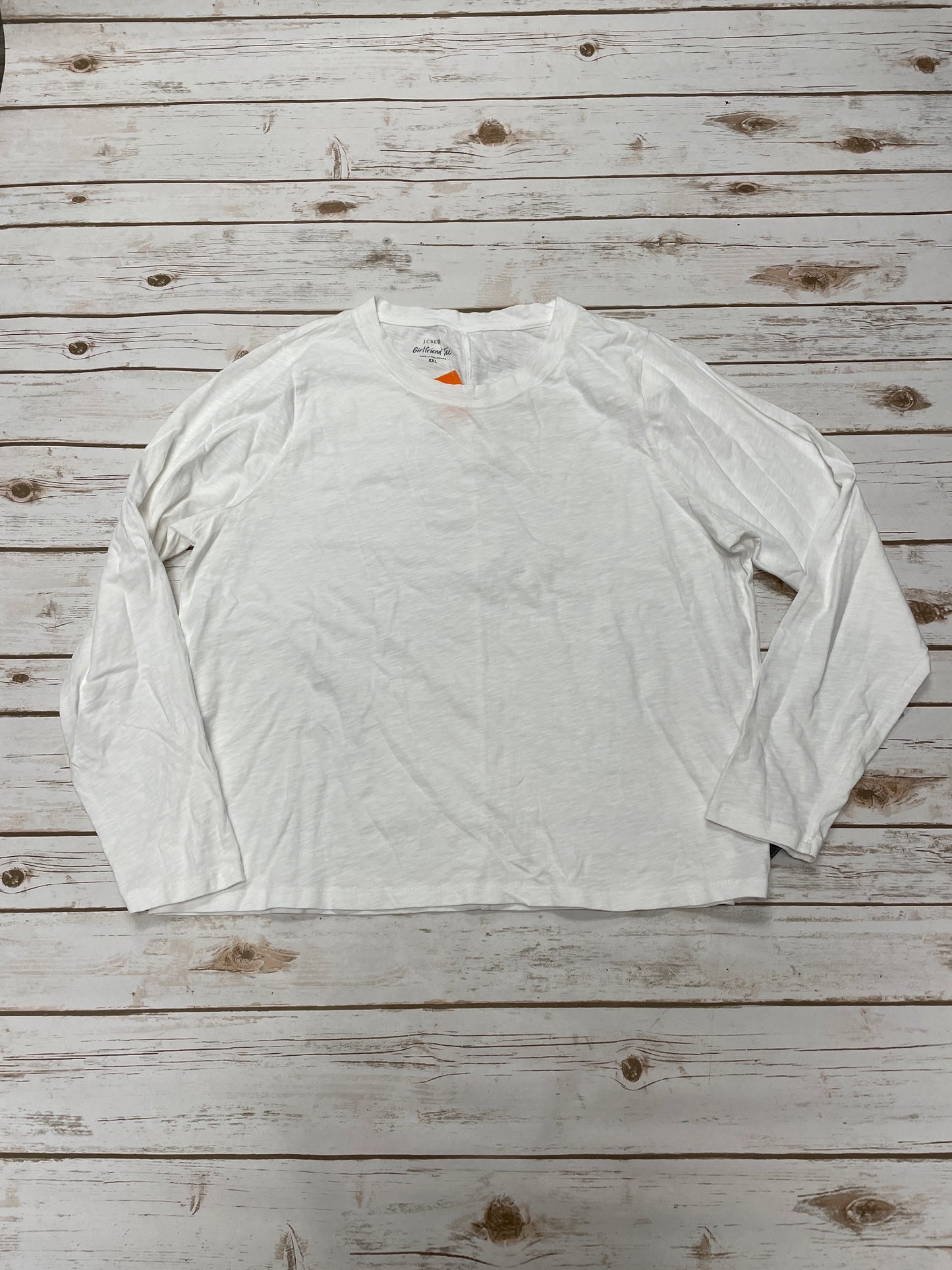 Top Long Sleeve Basic By J. Crew In White, Size: Xxl