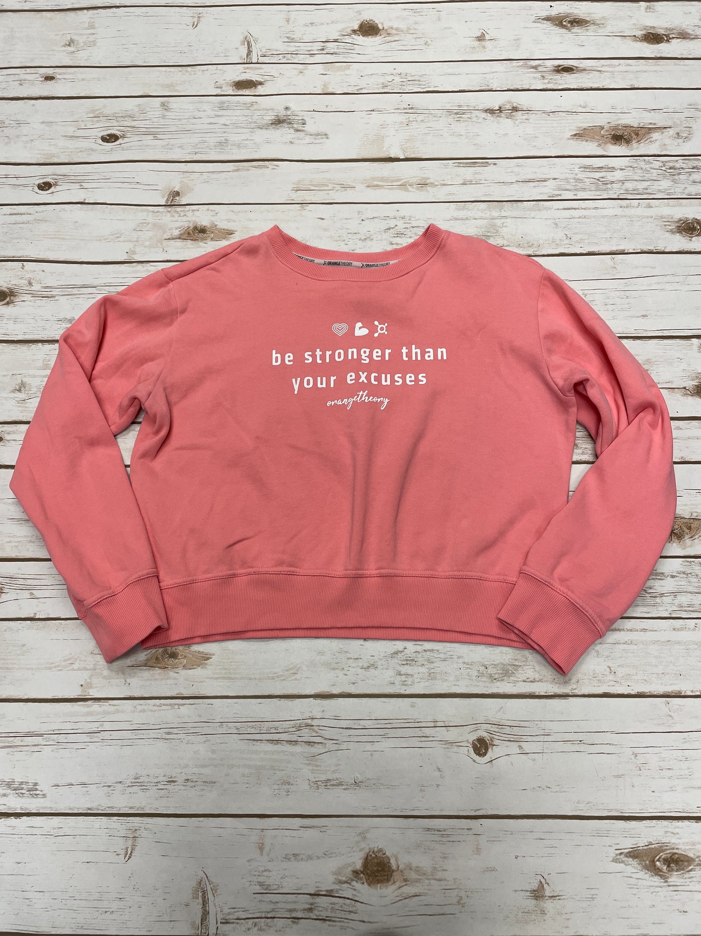 Athletic Sweatshirt Crewneck By Cme In Peach, Size: M