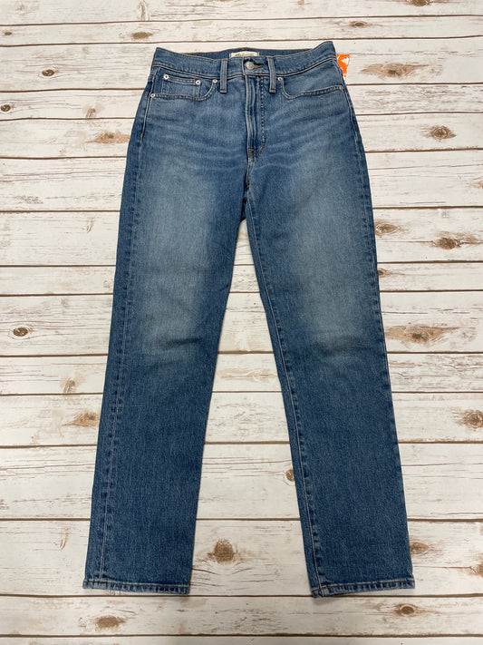 Jeans Straight By Madewell In Blue Denim, Size: 4