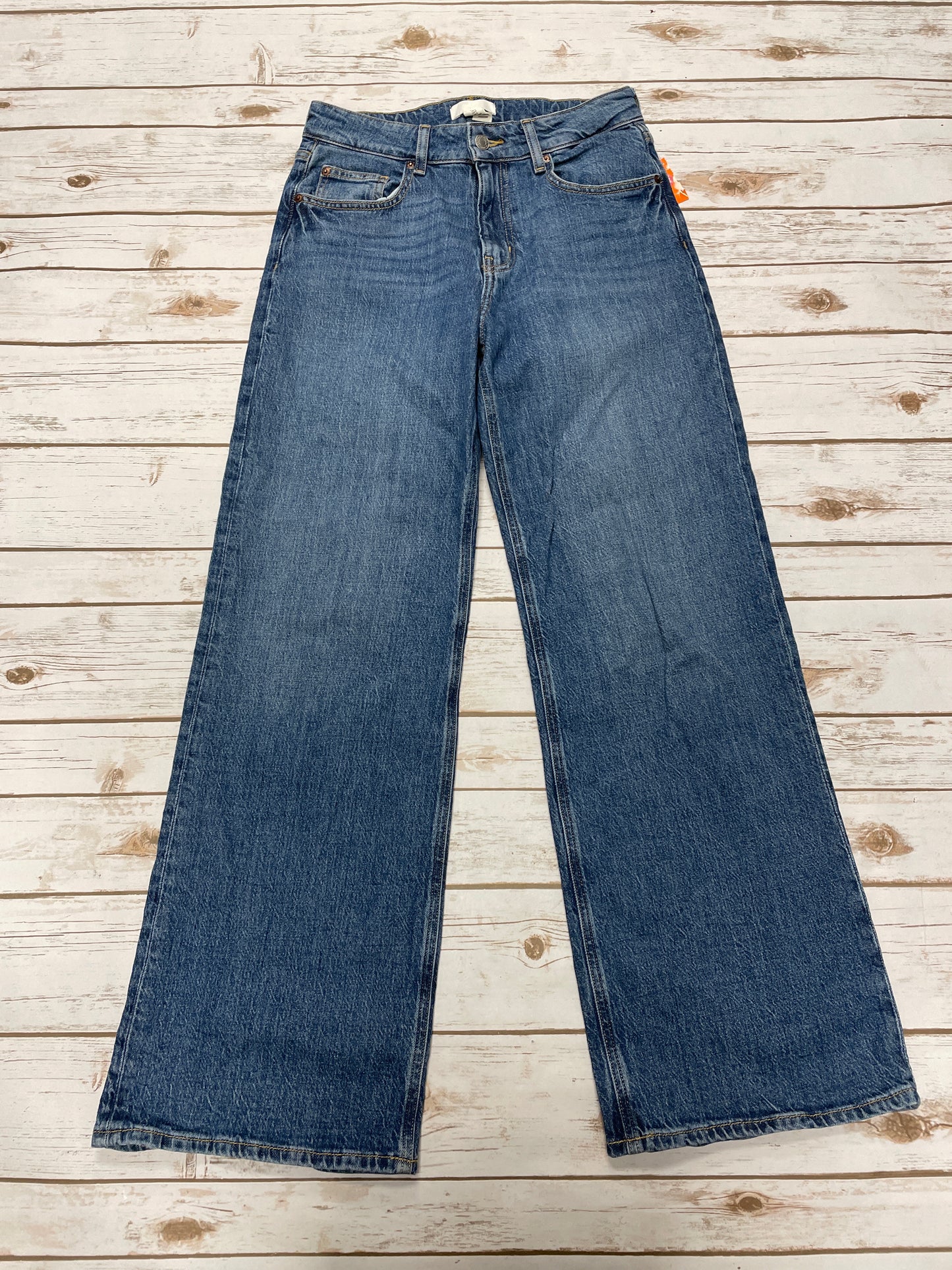 Jeans Wide Leg By H&m In Blue Denim, Size: 8