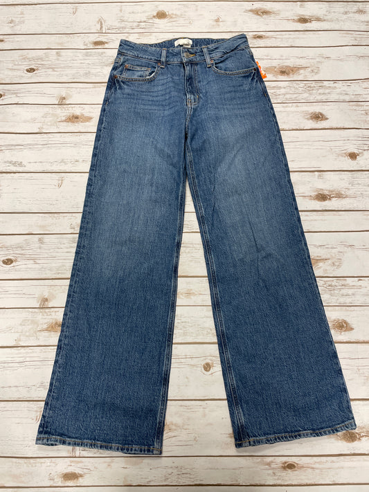 Jeans Wide Leg By H&m In Blue Denim, Size: 8