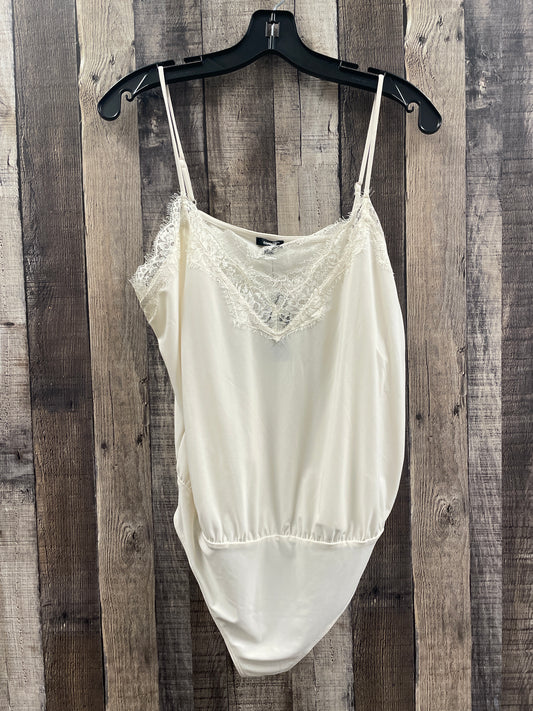 Bodysuit By Express In Ivory, Size: L