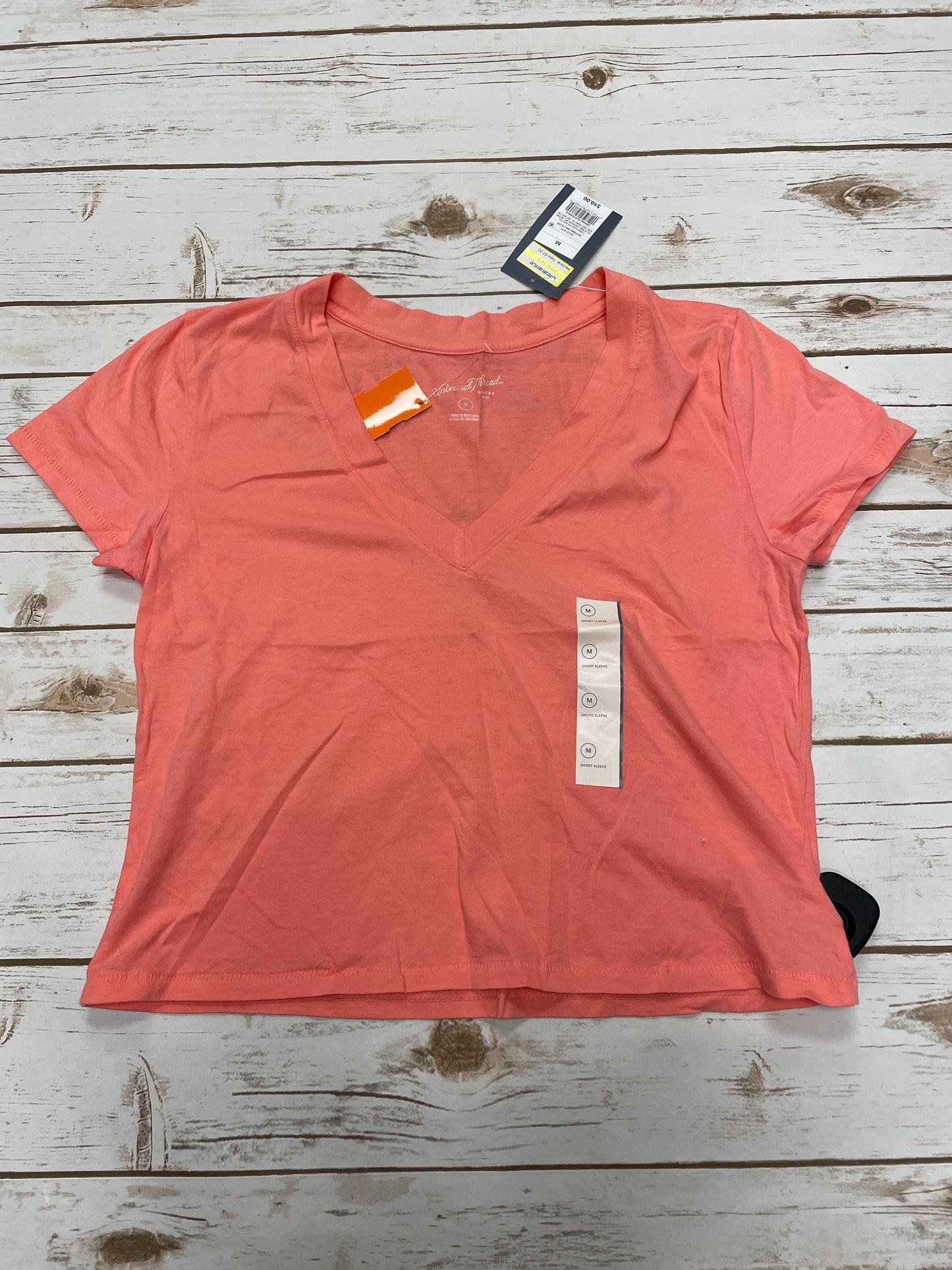 Top Short Sleeve By Universal Thread In Coral, Size: M