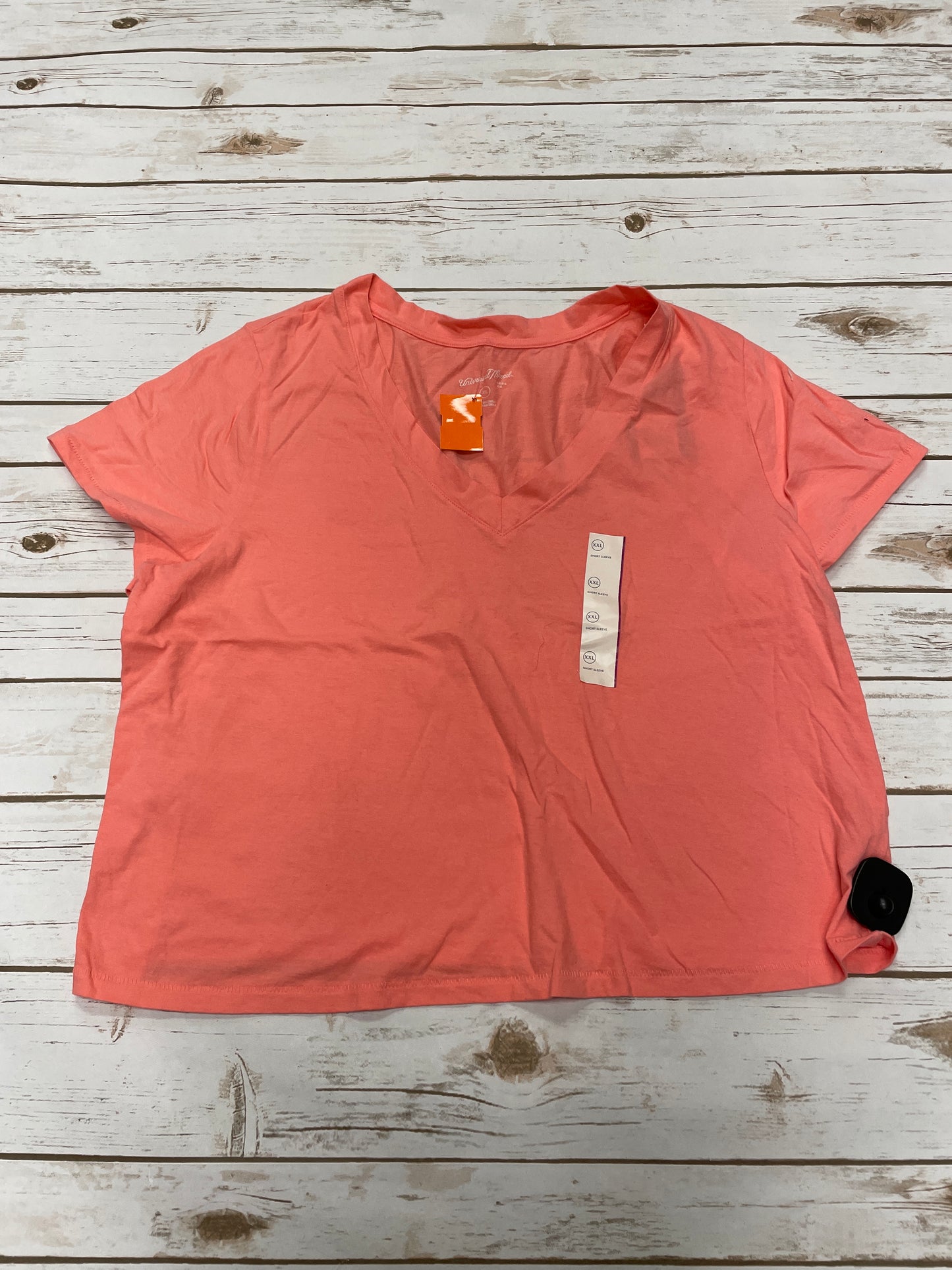 Top Short Sleeve By Universal Thread In Coral, Size: Xxl