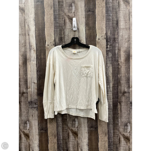 Top Long Sleeve By C And C In Beige, Size: M