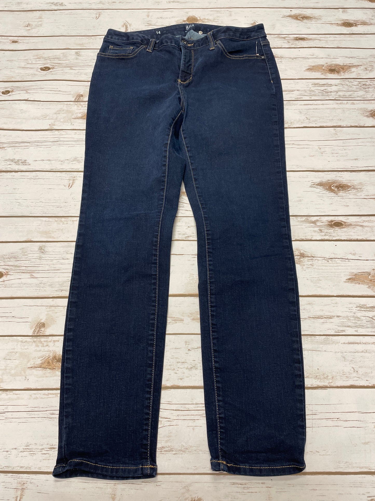 Jeans Skinny By Ana In Blue Denim, Size: 14