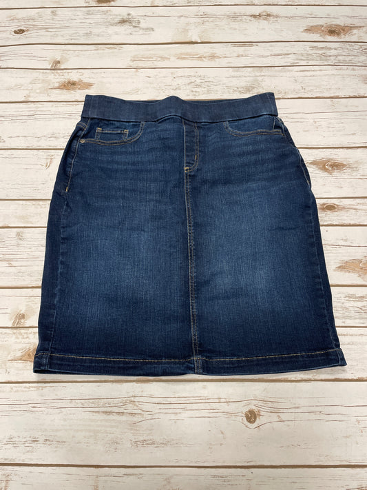 Skirt Midi By Liz Claiborne In Blue Denim, Size: 8