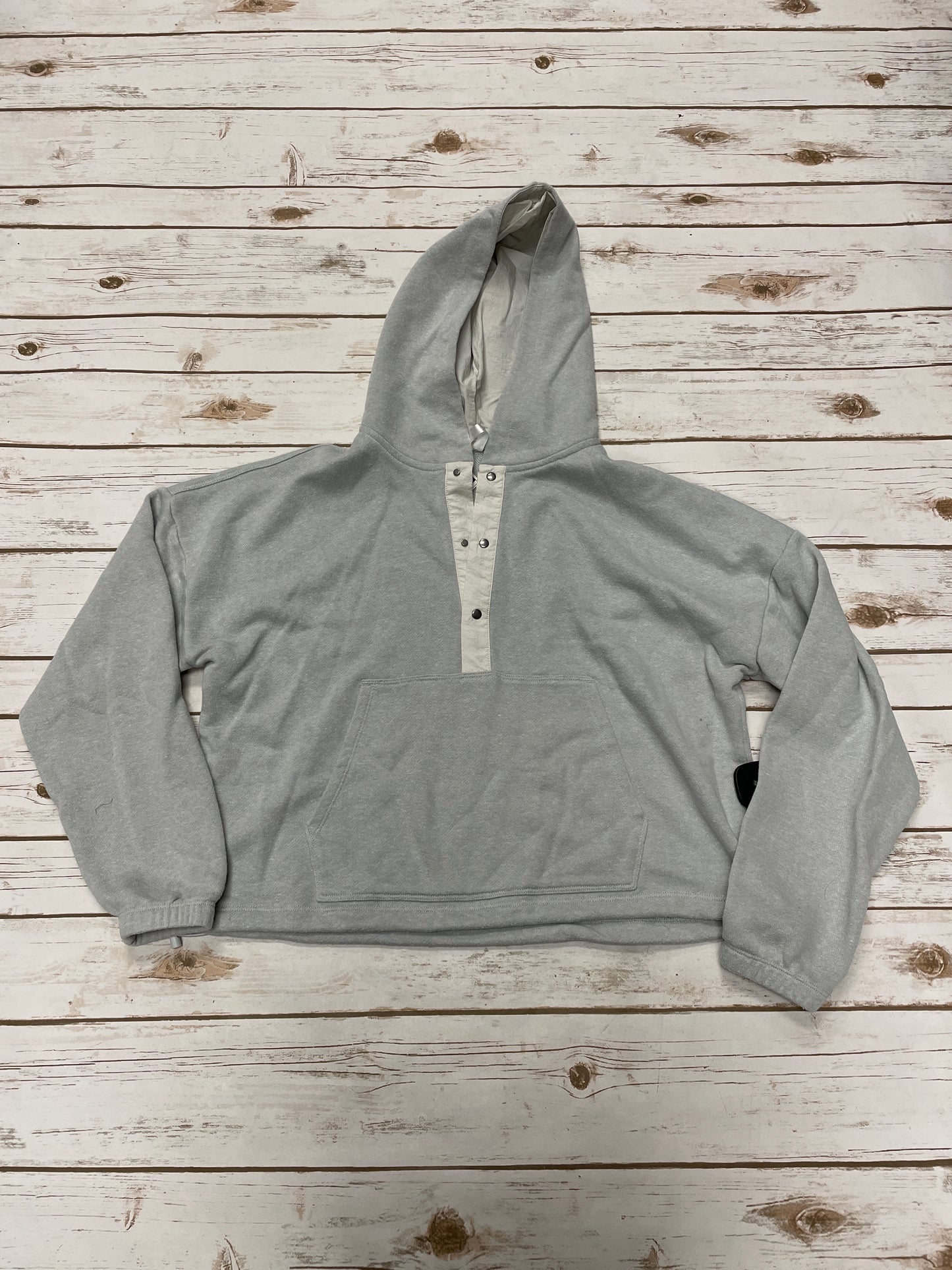 Athletic Top Long Sleeve Hoodie By Fabletics In Grey, Size: Xs