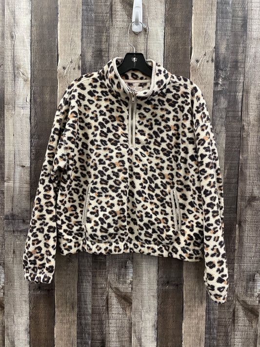 Jacket Fleece By Thread And Supply In Animal Print, Size: S