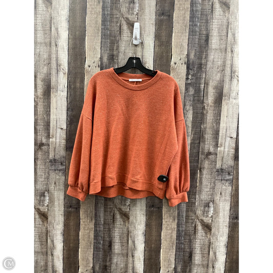 Sweatshirt Collar By Chris And Carol In Orange, Size: M
